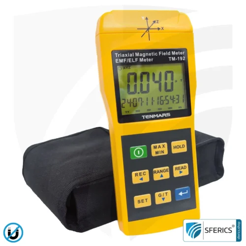 TENMARS TM-192 | Magnetfeld Messgerät | Dreiachsensensor (X/Y/Z), Frequenzbereich 30 - 2000 Hz, Anzeige in mG oder µT 9 TENMARS TM-192 | Magnetfeld Messgerät| Dreiachsensensor (X/Y/Z), Frequenzbereich 30 - 2000 Hz, Anzeige im mG oder µT