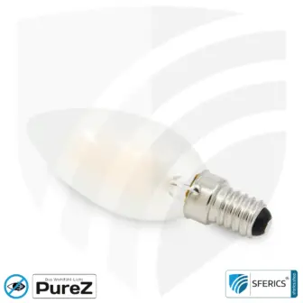 4 Watt LED Filament Kerze Pure-Z NEO | Hell wie 38 Watt, 400 Lumen | CRI 97 | flimmerfrei | warmweiß | E14 10 4 Watt LED Filament Kerze Pure-Z NEO | Hell wie 38 Watt, 400 Lumen | CRI 97 | flimmerfrei | warmweiß | E14 | matt
