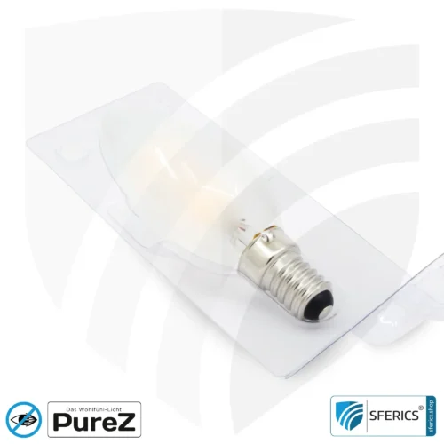 4 Watt LED Filament Kerze Pure-Z NEO | Hell wie 38 Watt, 400 Lumen | CRI 97 | flimmerfrei | warmweiß | E14 14 4 Watt LED Filament Kerze Pure-Z NEO | Hell wie 38 Watt, 400 Lumen | CRI 97 | flimmerfrei | warmweiß | E14 | matt
