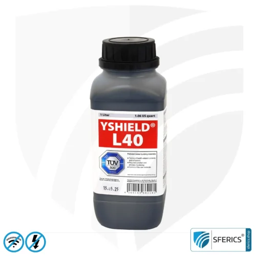 Abschirmfarbe SAFEBUILD L40 für technische Anwendungen | HF Schirmdämpfung gegen Elektrosmog bis zu 90 dB bei 40 GHz | Kein Graphit-Effekt = färbt nicht ab | TÜV SÜD zertifiziert 1 Abschirmfarbe SAFEBUILD L40 für technische Anwendungen | HF Schirmdämpfung gegen Elektrosmog bis zu 90 dB bei 40 GHz | Kein Graphit-Effekt = färbt nicht ab | TÜV SÜD zertifiziert