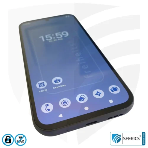 Fairphone 5 mit LineageOS | Freiheitshandy "Algiz" von freifon | Niedrigster SAR von 0,4 W/kg bis 0,85 W/kg | Smartphone für maximale Privatsphäre ohne Überwachung 7 Fairphone 5 mit LineageOS