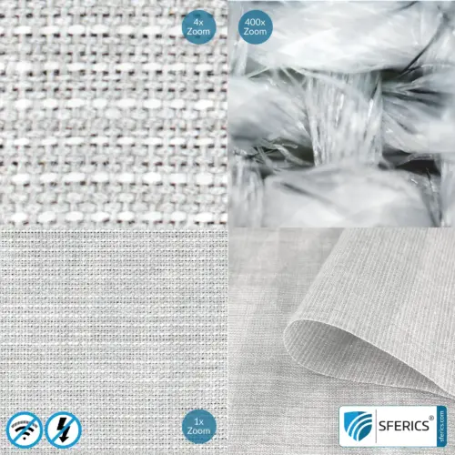 STEEL LIGHT Abschirmstoff | ideal zur Herstellung von Vorhängen, Bettwaren und Decken | HF Schirmdämpfung gegen Elektrosmog bis zu 42 dB | Wirkungsvoll gegen 5G! 6 STEEL LIGHT Abschirmstoff | ideal zur Herstellung von Vorhängen, Bettwaren und Decken | HF Schirmdämpfung gegen Elektrosmog bis zu 42 dB | Wirkungsvoll gegen 5G!