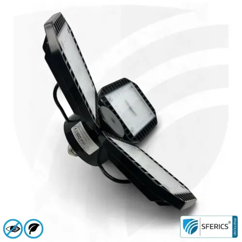 LED Vollspektrum Pflanzenstrahler Set FLEX mit 100 Watt | E27 Aufzuchtlampe | 50/75/100 W schaltbar | Business Qualität